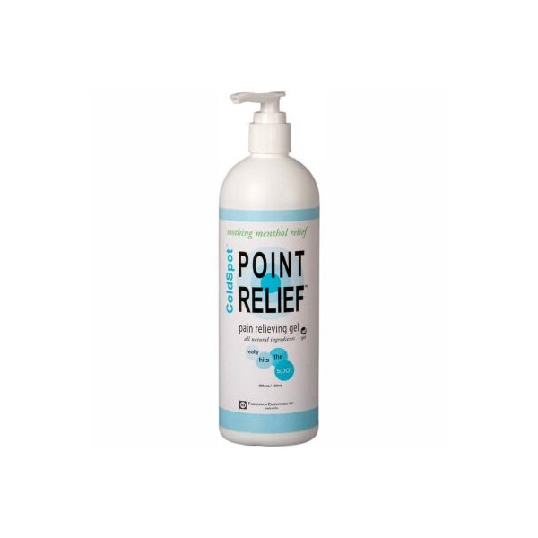 Fabrication Enterprises Point Relief ColdSpot Pain Relief Gel, 16 oz. Pump Bottle, Case of 24 11-0710-24 - main